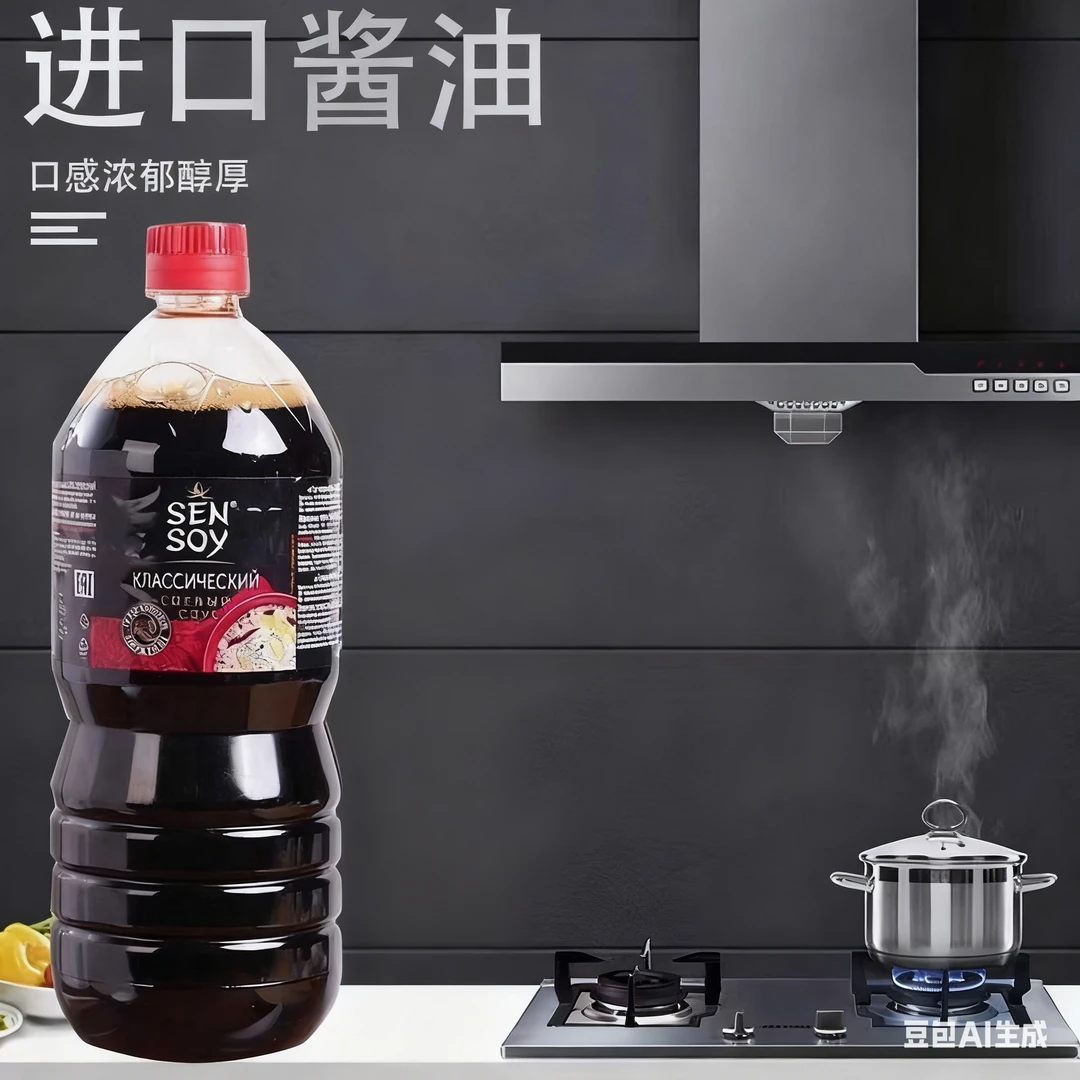 (拍一发二）俄罗斯古法酿造大豆酱油1000ML