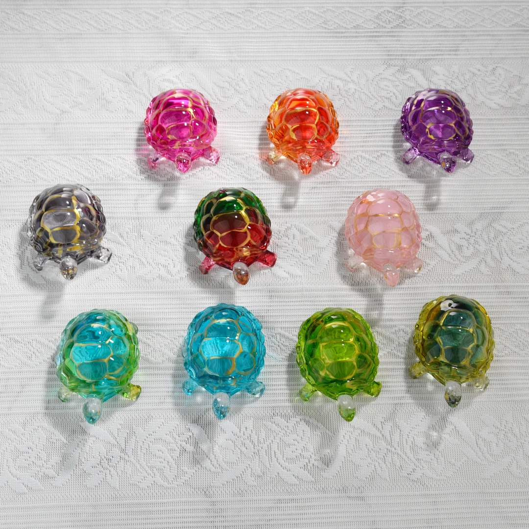 【金像】手工彩色幸运龟 吉祥家居传统生日摆件