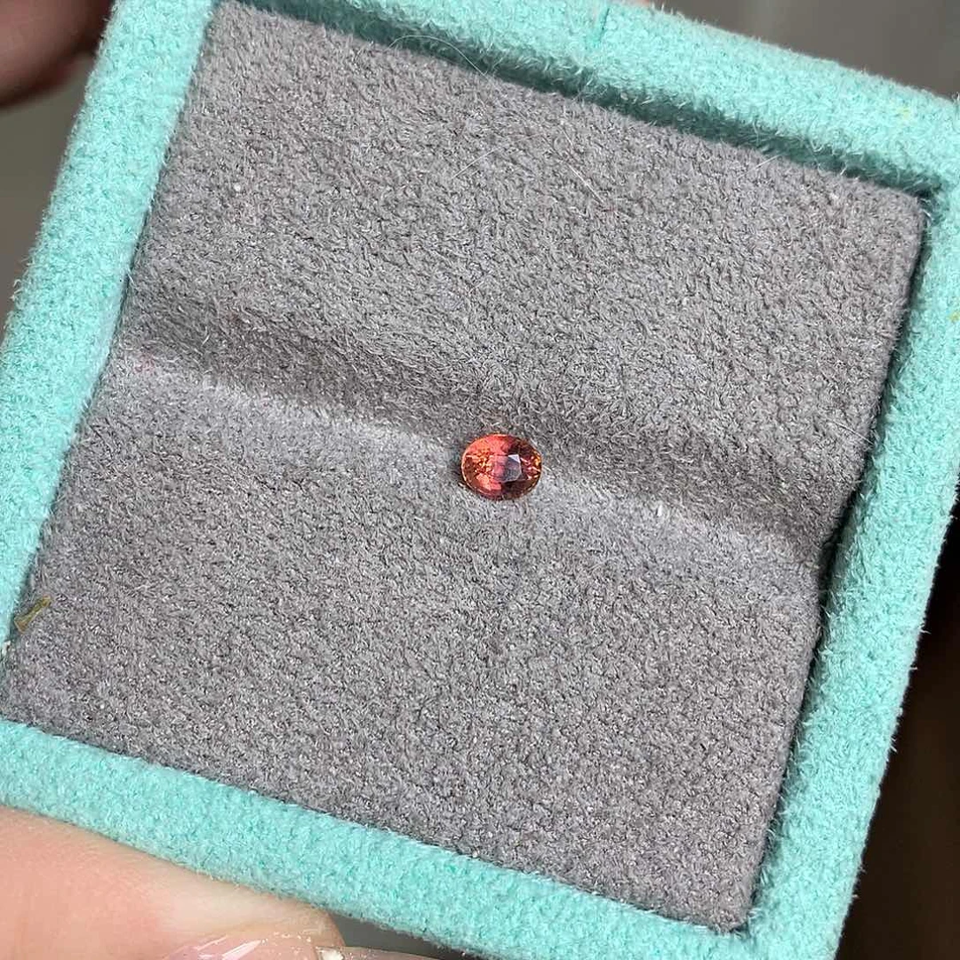 碧玺天然粉橙色碧玺裸石福利未镶嵌