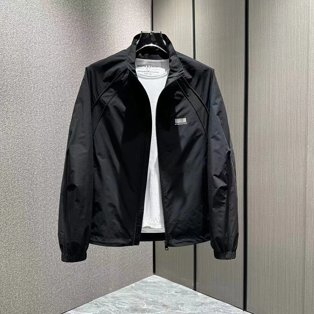 男士2026秋冬新款休闲立领户外夹克时尚潮流百搭透气薄款上衣外套