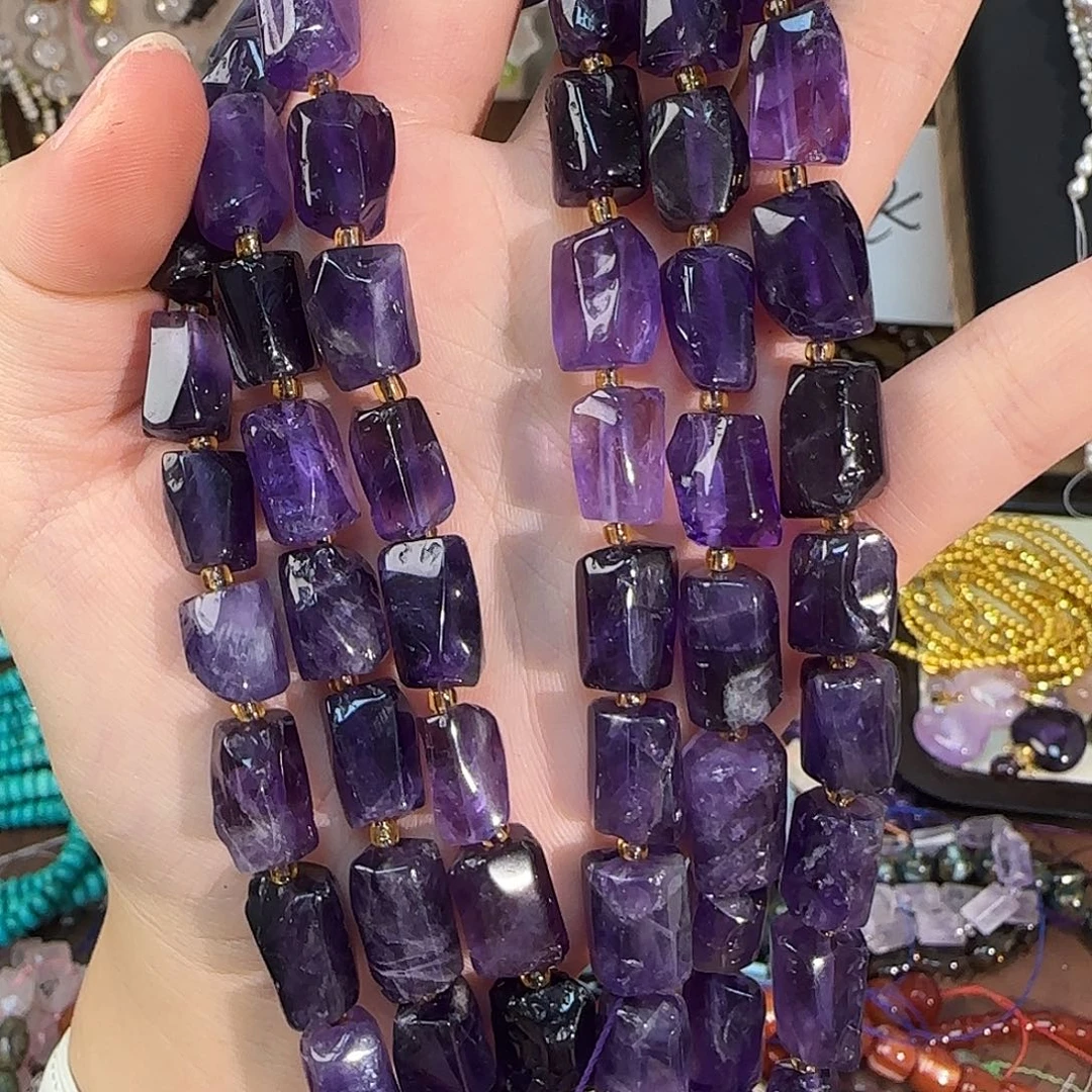 石英石非金属浓紫色柱柱