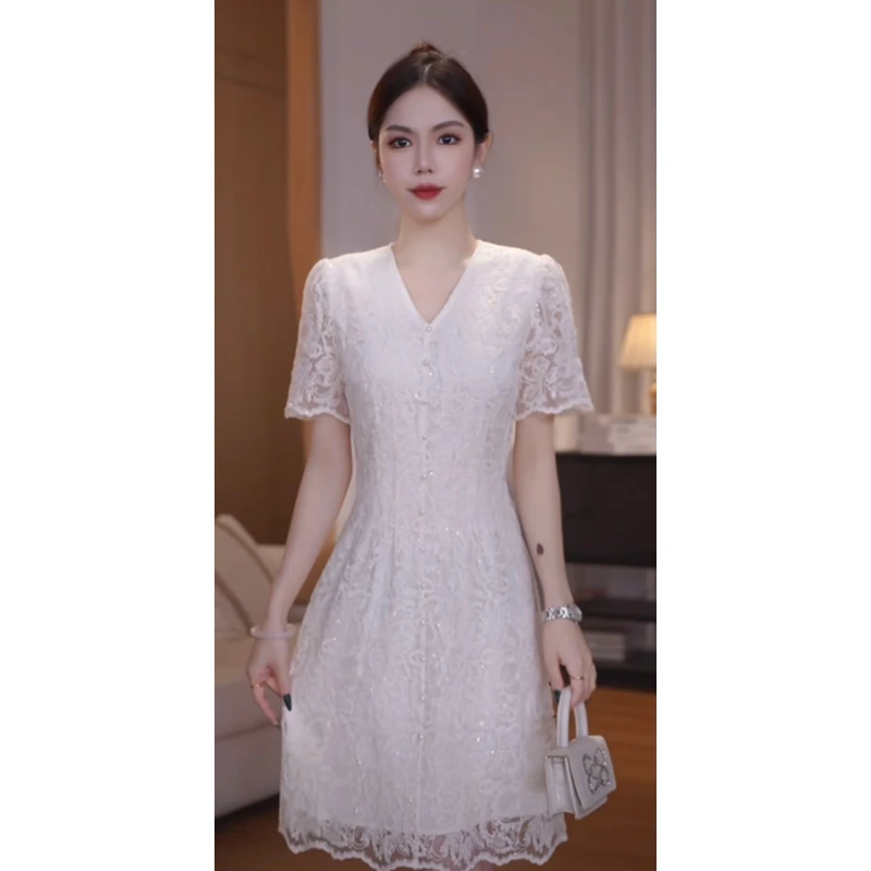 【新品上新】3017夏季新款气质短袖显瘦连衣裙