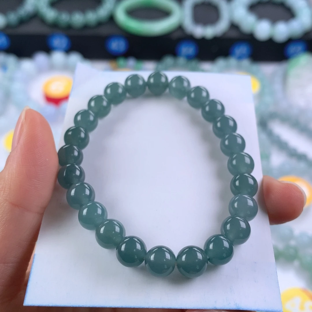 翡翠未镶嵌手链卡7.7