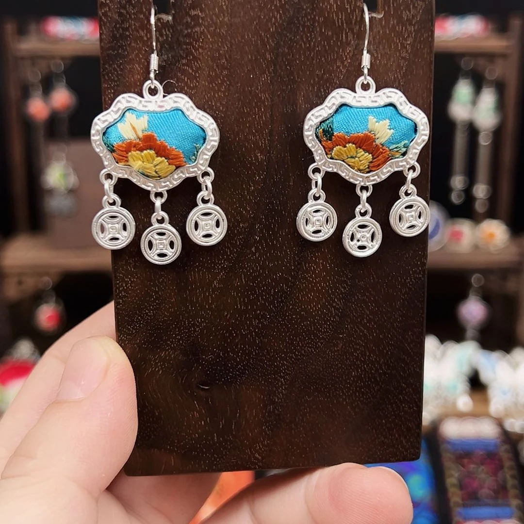 黄铜925银布艺手工