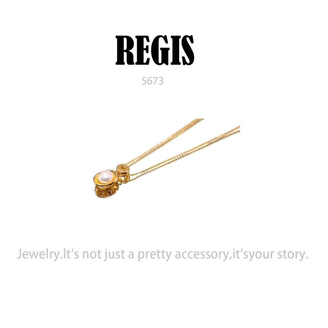 镀K金 REGIS 项链~5673  （40+5cm）