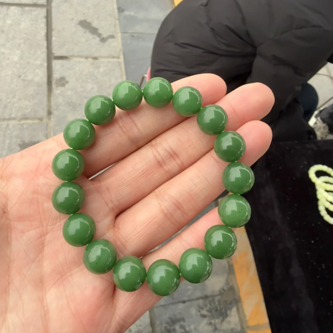 和田玉和田玉碧玉手串未镶嵌