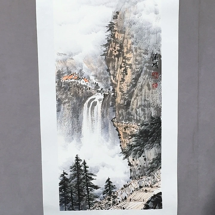 国画亲笔手绘放心去藏