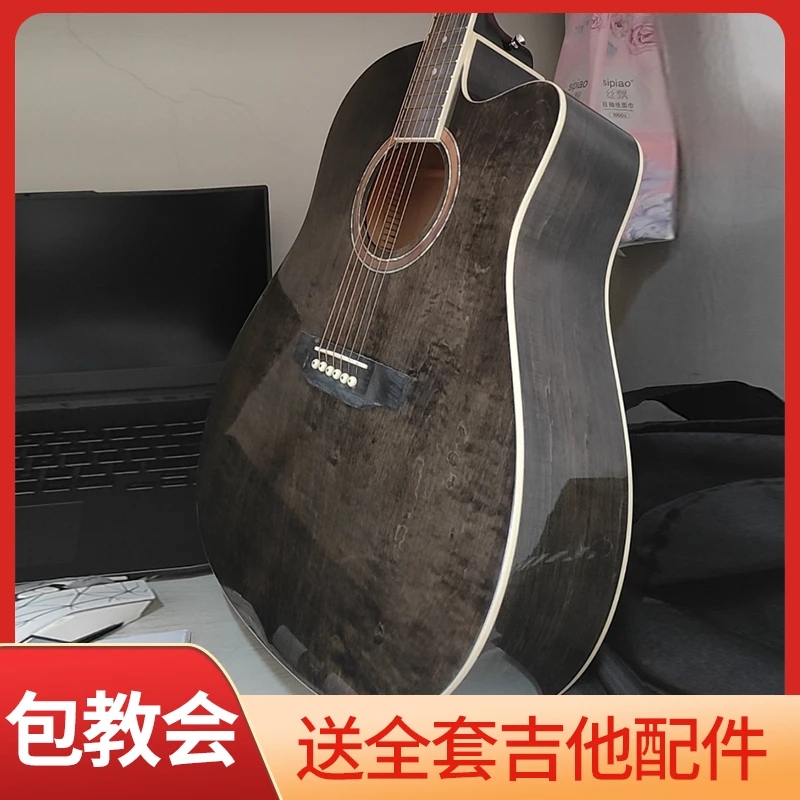 单板41寸亮光初学者吉他男女生入门学生民谣木吉它新手专用