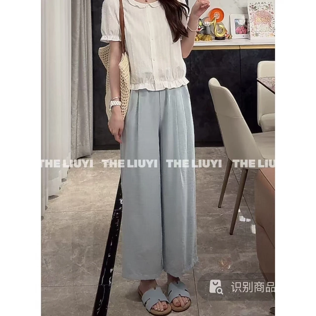 【LIUYI】奶豆腐～夏季凉感透气九分裤54035