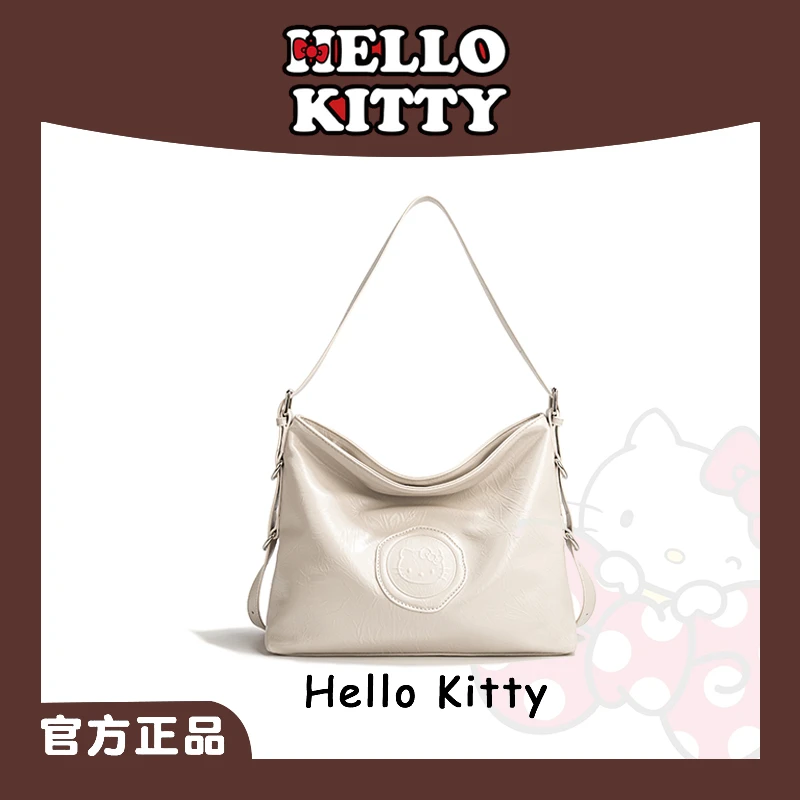 香草奶油软软托特包凯蒂猫时尚单肩小众托特包