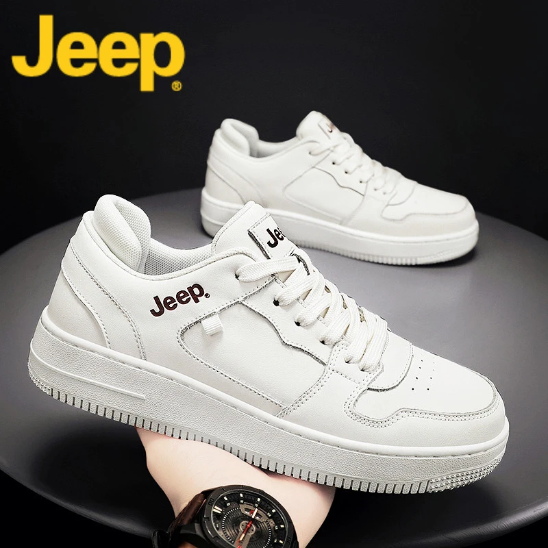 jeep吉普板鞋男士休闲鞋春季款2025新款潮牌品牌运动小白鞋子男鞋
