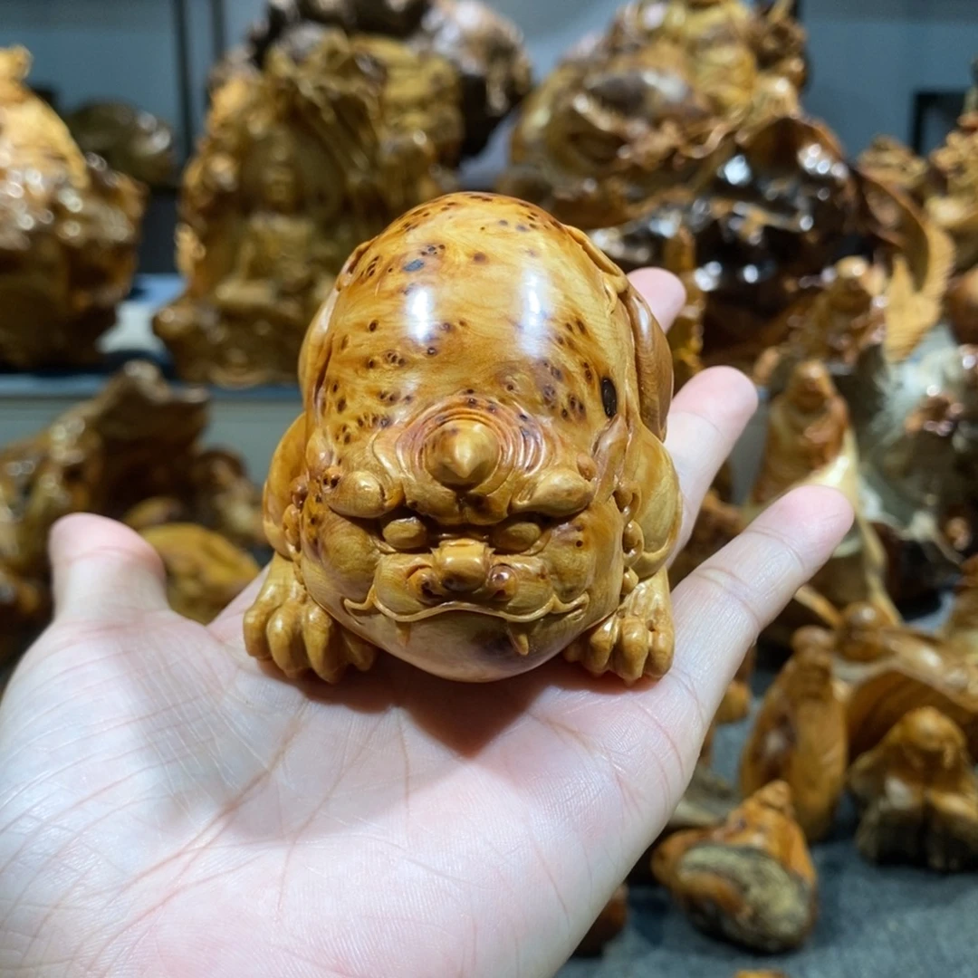 木崖柏工艺品谛听