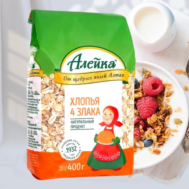 【拍一发二】俄罗斯原装进口艾利客麦片400克/袋