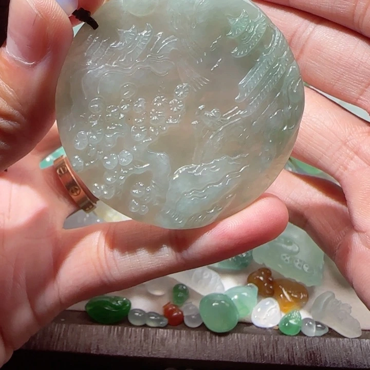 未镶嵌定制翡翠天然翡翠山水