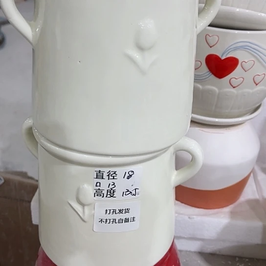 多肉绿植陶瓷花盆9.9包邮，有孔