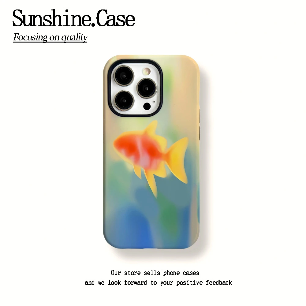 菲林二合一适用苹果华为vivo小米oppo手机壳梦幻鱼15PRO/14