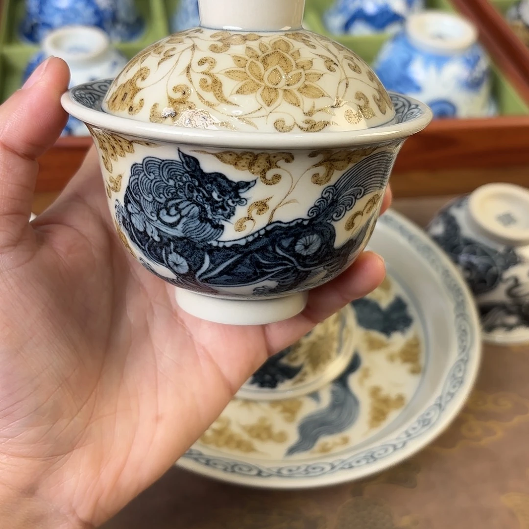 盖碗陶瓷景德镇手绘茶器