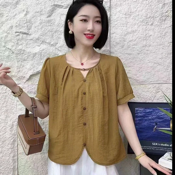 2970款丝棉麻T恤女短袖【88】