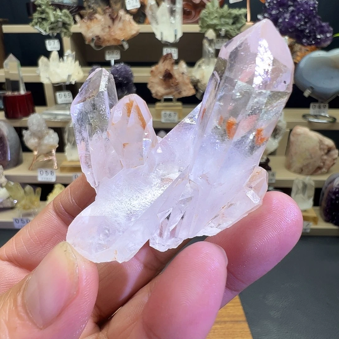 石材水晶原石摆件，