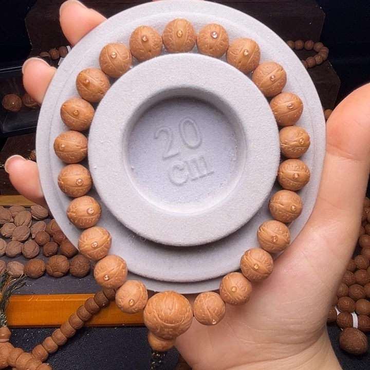 凤眼菩提手串11.5实心粉红皮高油高密