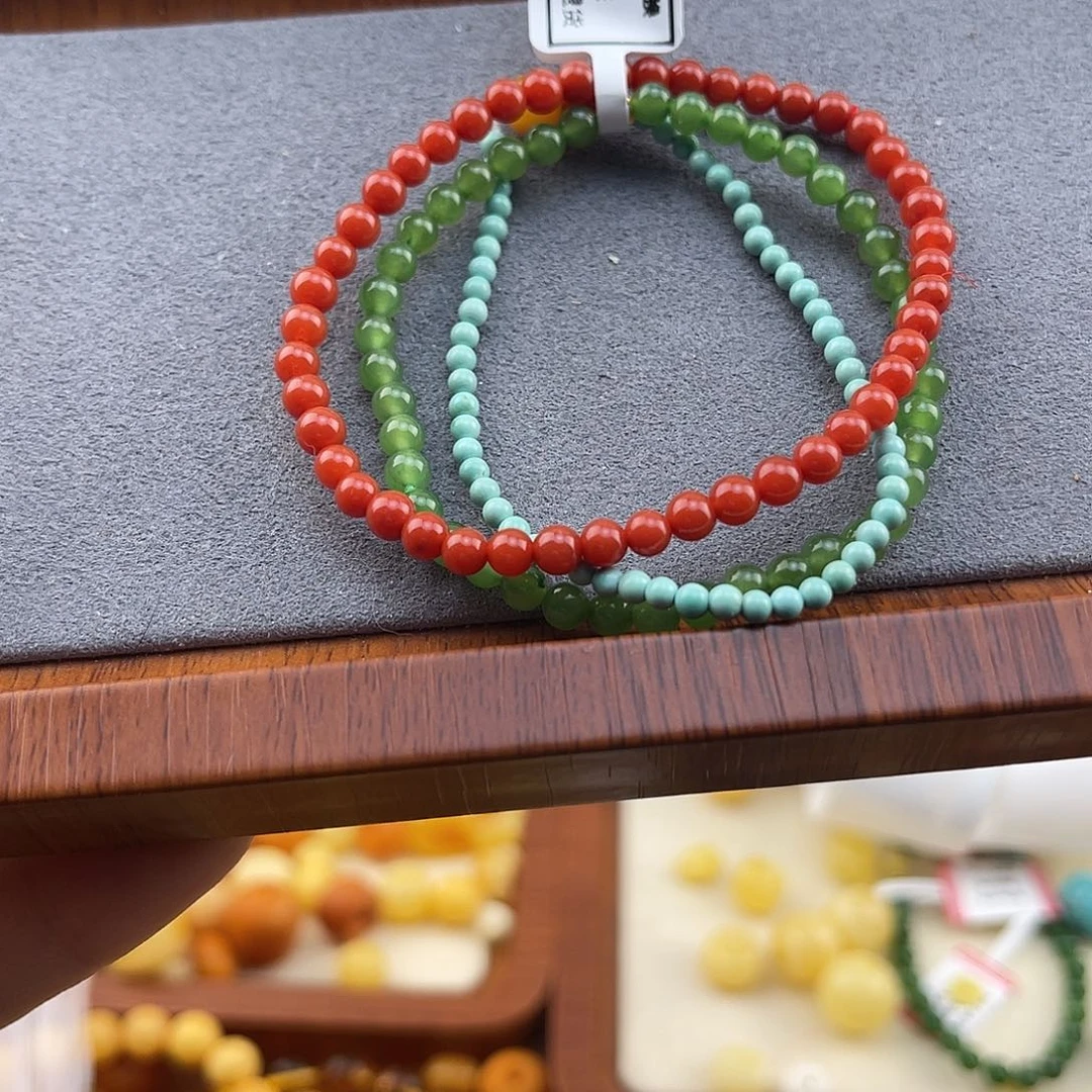 怎***～南红玛瑙未镶嵌颈饰丰颖