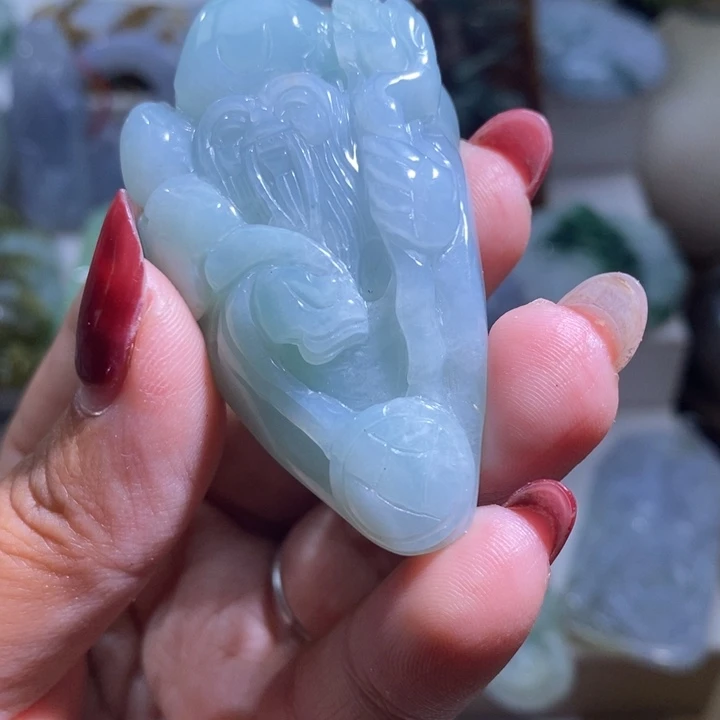 【闪购商品】翡翠未镶嵌颈饰寿星
