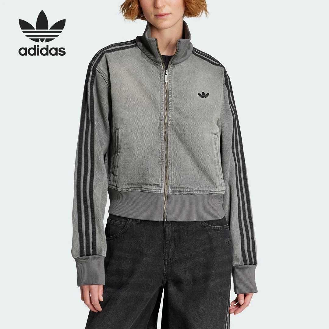 adidas/阿迪达斯【HN怀化万达AD】三叶草女子新款牛仔外套JY2564