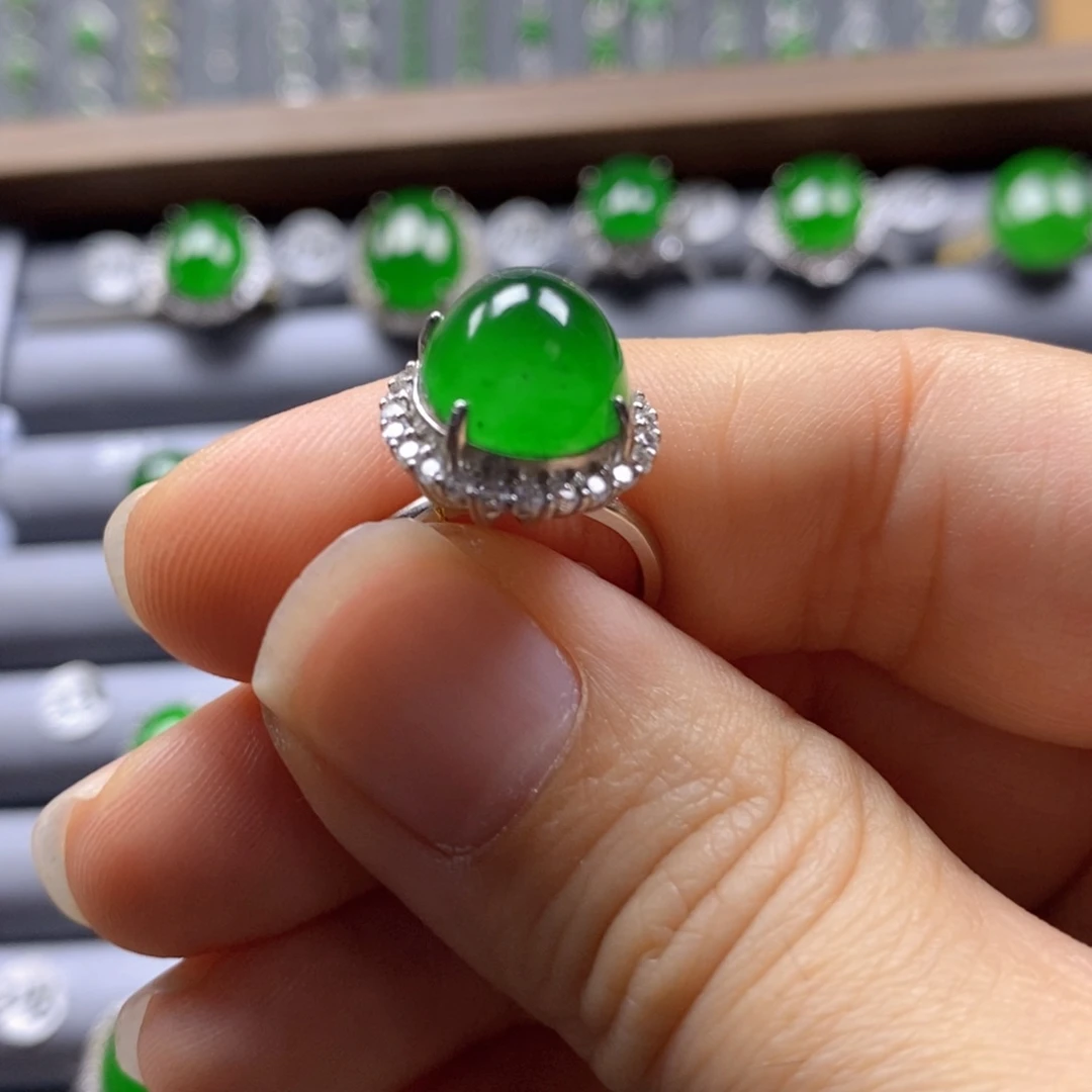 颈饰银S925镶嵌翡翠352号