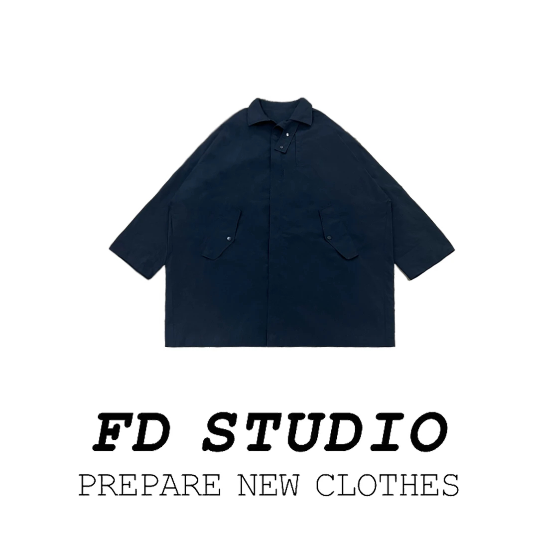 【梵町定制】FD25806设计师款时尚休闲薄款风衣外套