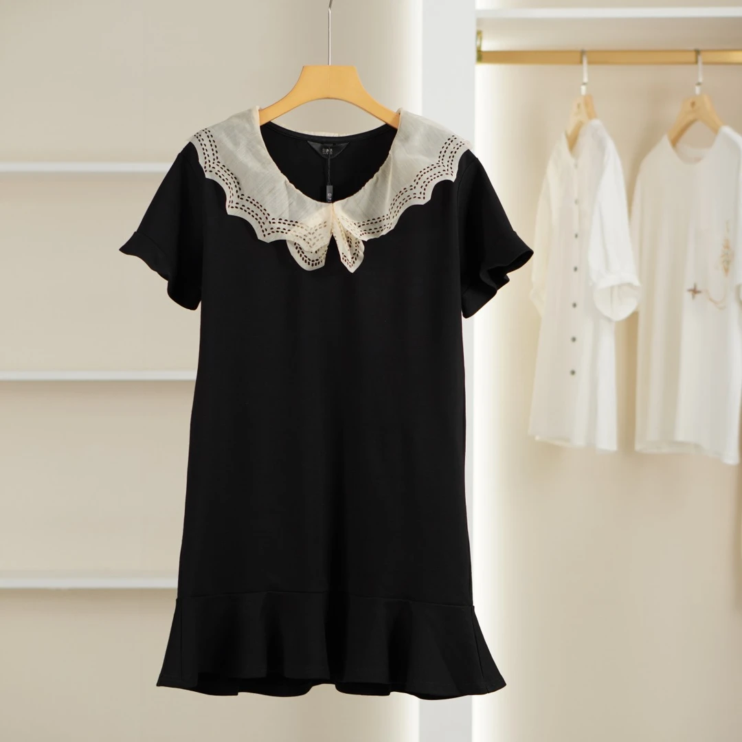 麦迪尚品【白LY】50416241 夏季简约优雅宽松连衣裙撤柜 D4组