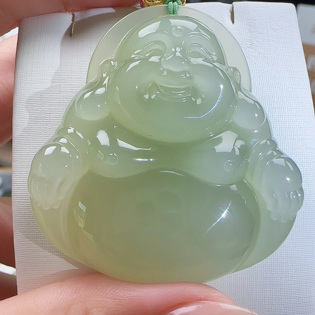和田玉18K金镶嵌颈饰