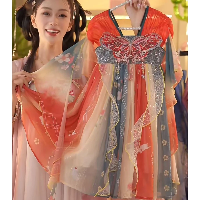 W【红袖添香】2025新款女童国风仙气中国风夏季汉服2530