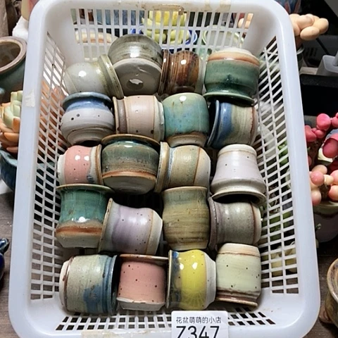 紫砂花盆347微瑕品口径3到4左右