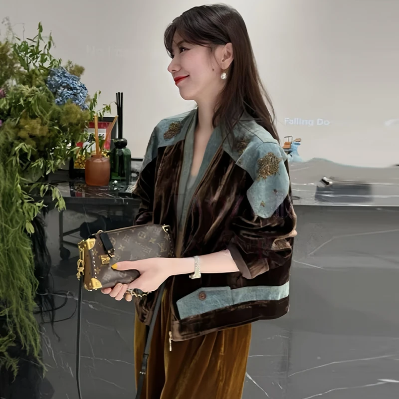 高级感休闲减龄套装女2026年春秋新款打底上衣短外套阔腿裤三件套