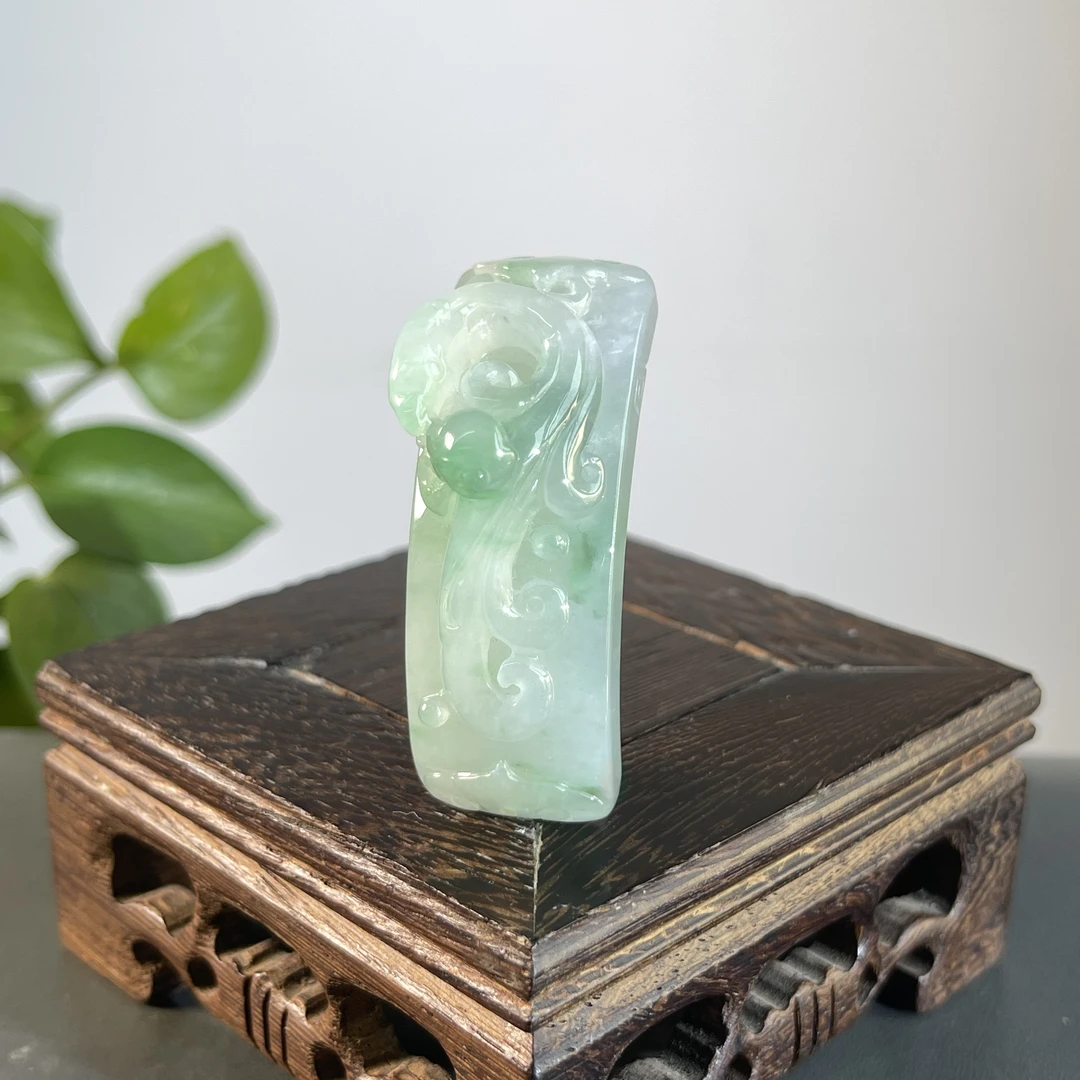 JGB11-47  天然缅甸A货翡翠  翡翠手牌