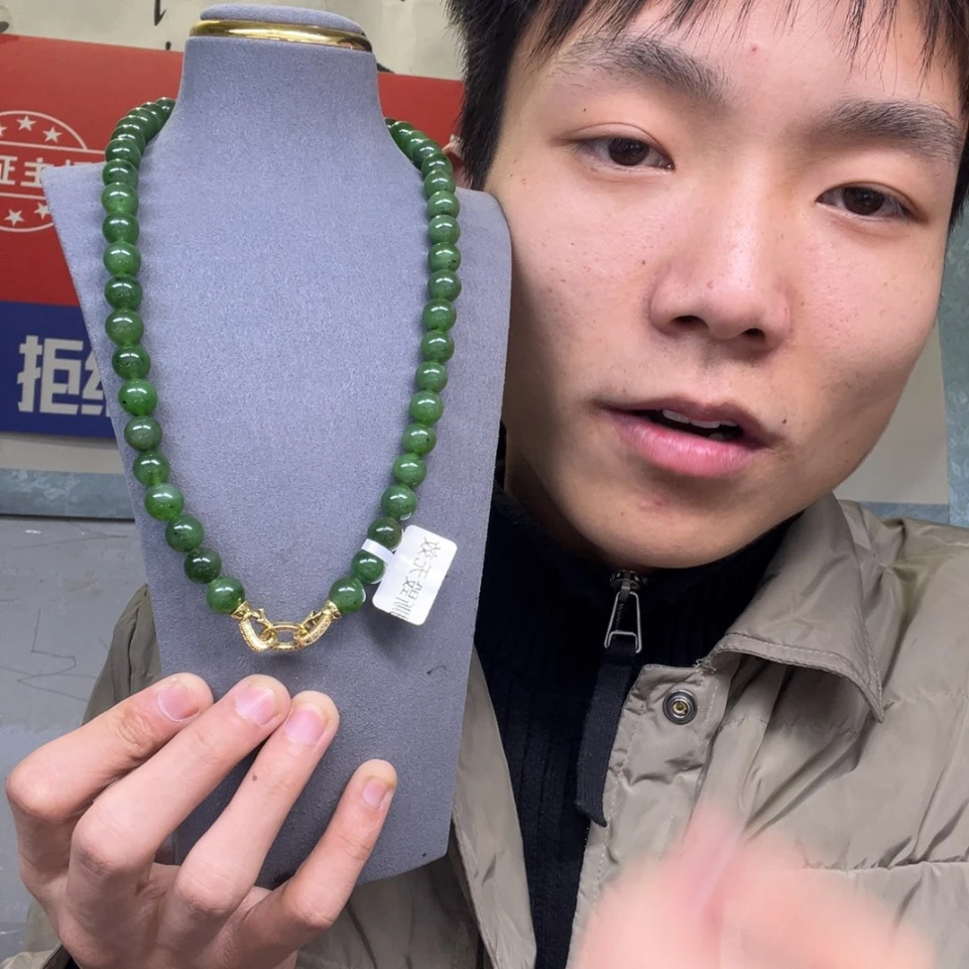 和田玉颈饰未镶嵌多样性俄罗斯碧玉项链卡10