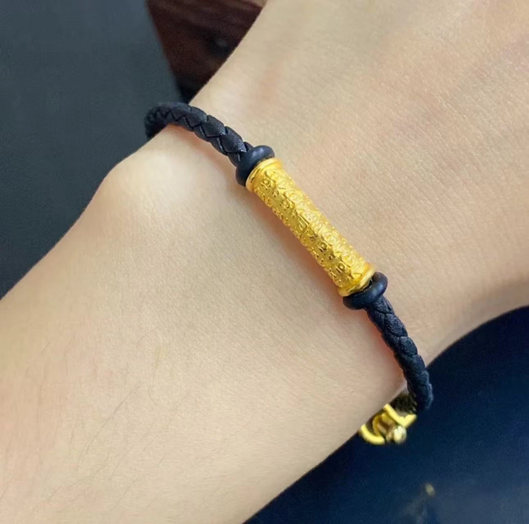 足金 百福弯管手绳