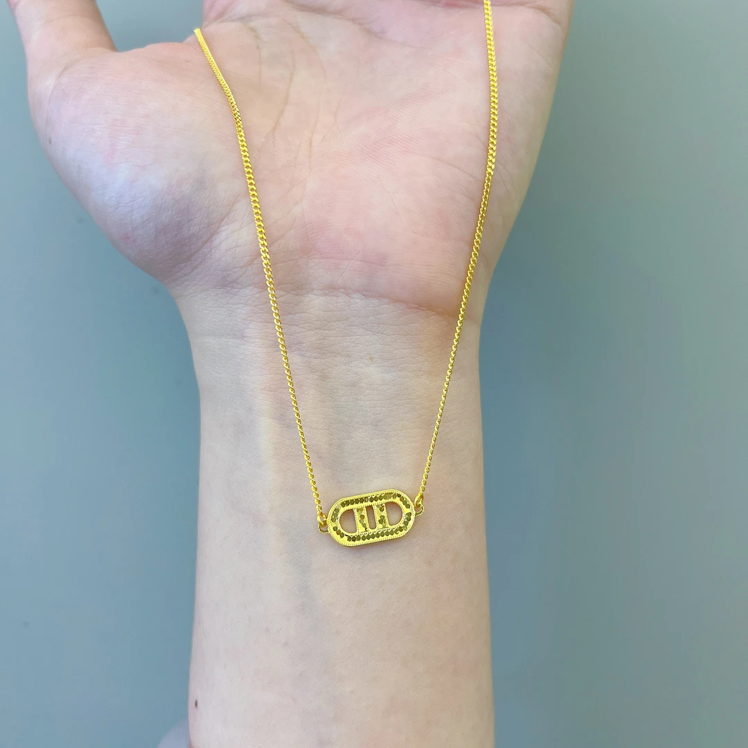 不支持七天无理由【时尚猪鼻子黄金项链】足金999 多样性发一