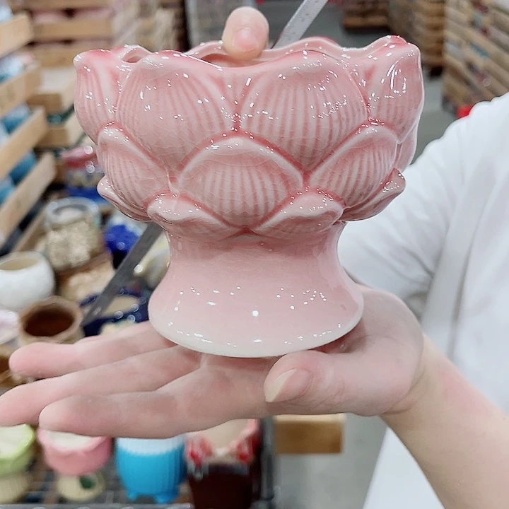 有孔，凑10元包邮陶瓷花盆发货！