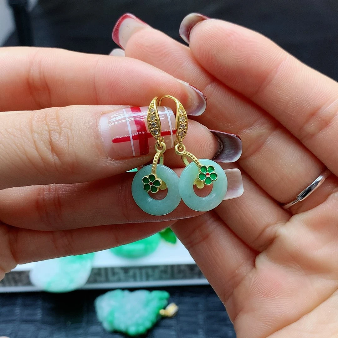 【闪购商品】翡翠耳饰未镶嵌，