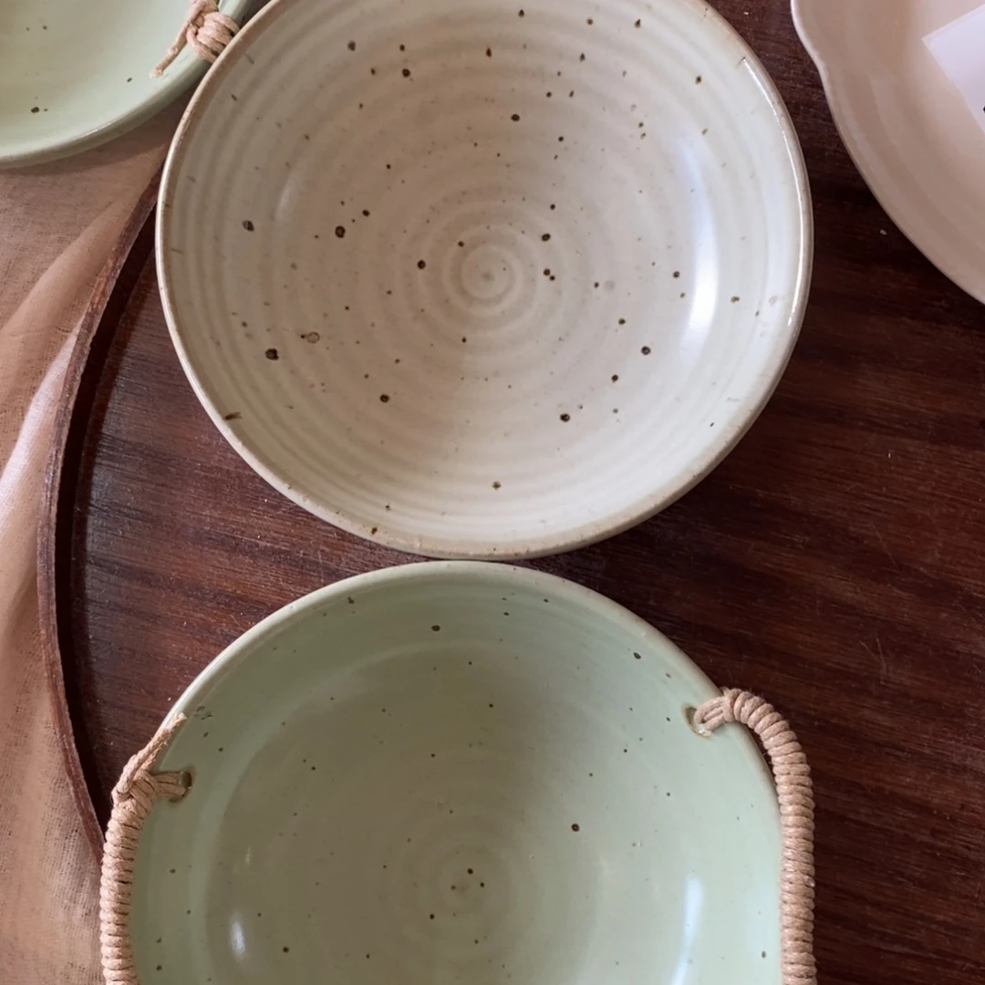 今囍陶器粗陶餐具2件