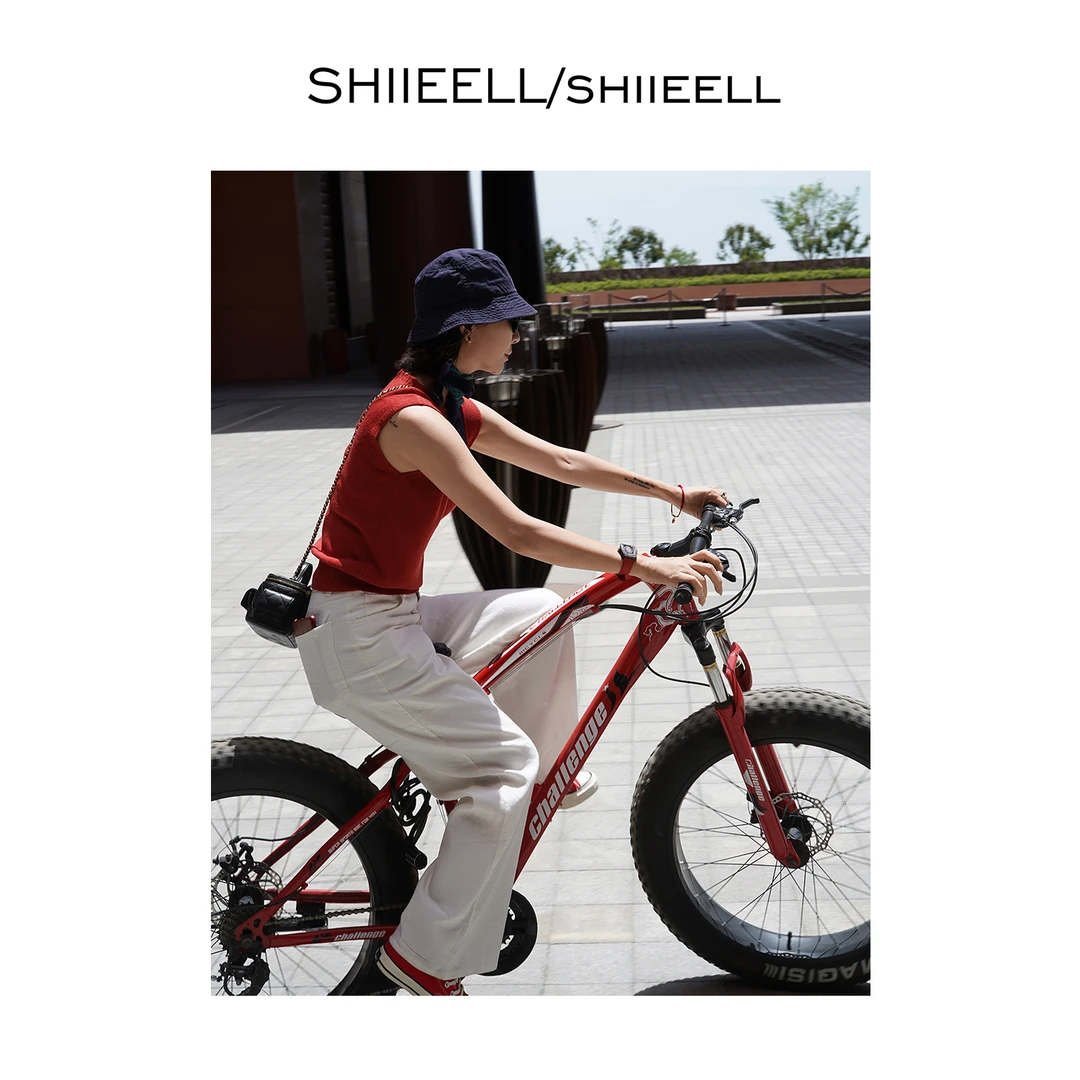 SHIIEELL夏季新款极简软糯清爽亚麻莱赛尔混纺无袖针织背心ZH670