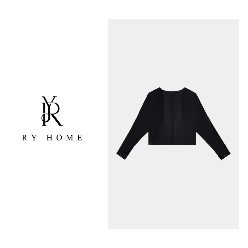 【容雨RYHOME】新款净版气质显瘦真丝开衫上衣T1617