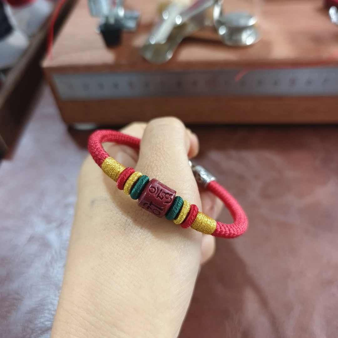 六字真言手绳文创手绳情侣手绳原创设计男女通用编绳红绳民族风