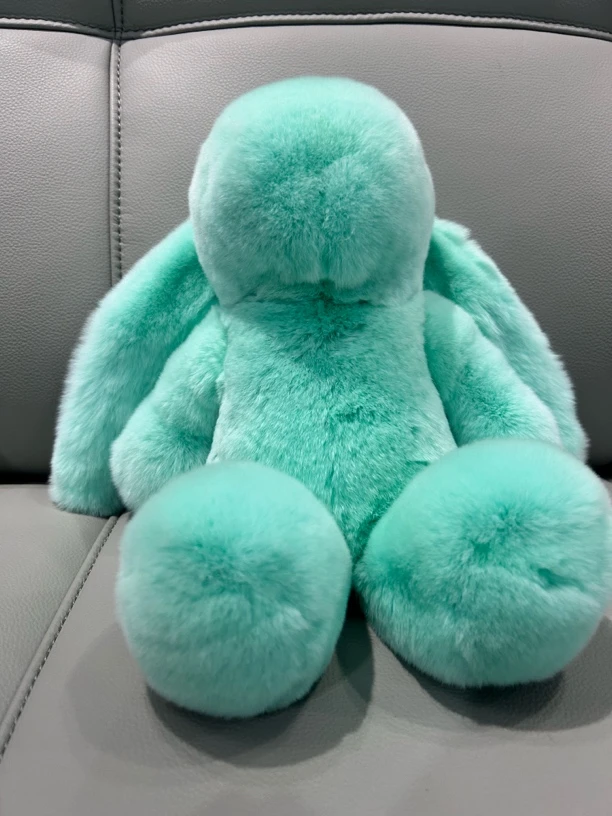 可爱皮草毛绒大兔子公仔整皮獭兔毛挂件玩偶手工礼物娃娃家居摆件