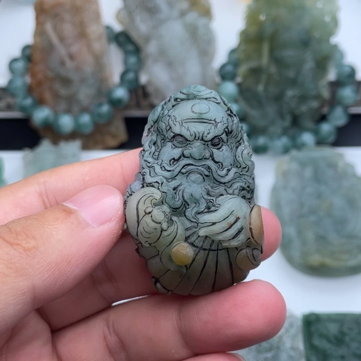 未镶嵌定制翡翠钟馗