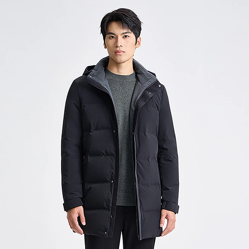 【蓄热石墨烯】柒牌男士2025羽绒服保暖中长款冬季男羽绒727E71300