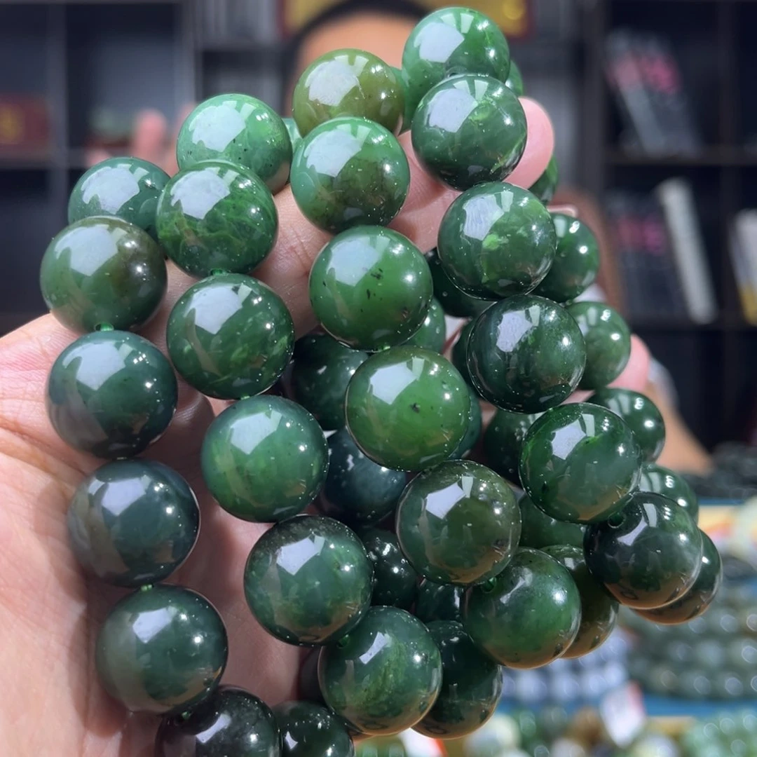 手串未镶嵌和田玉纯天然和田玉俄罗斯乌兰海卡16多样性发其一