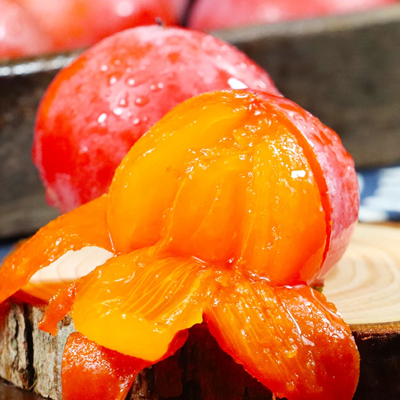 新鲜现摘火晶柿子应季上市软甜多汁流心蜜柿