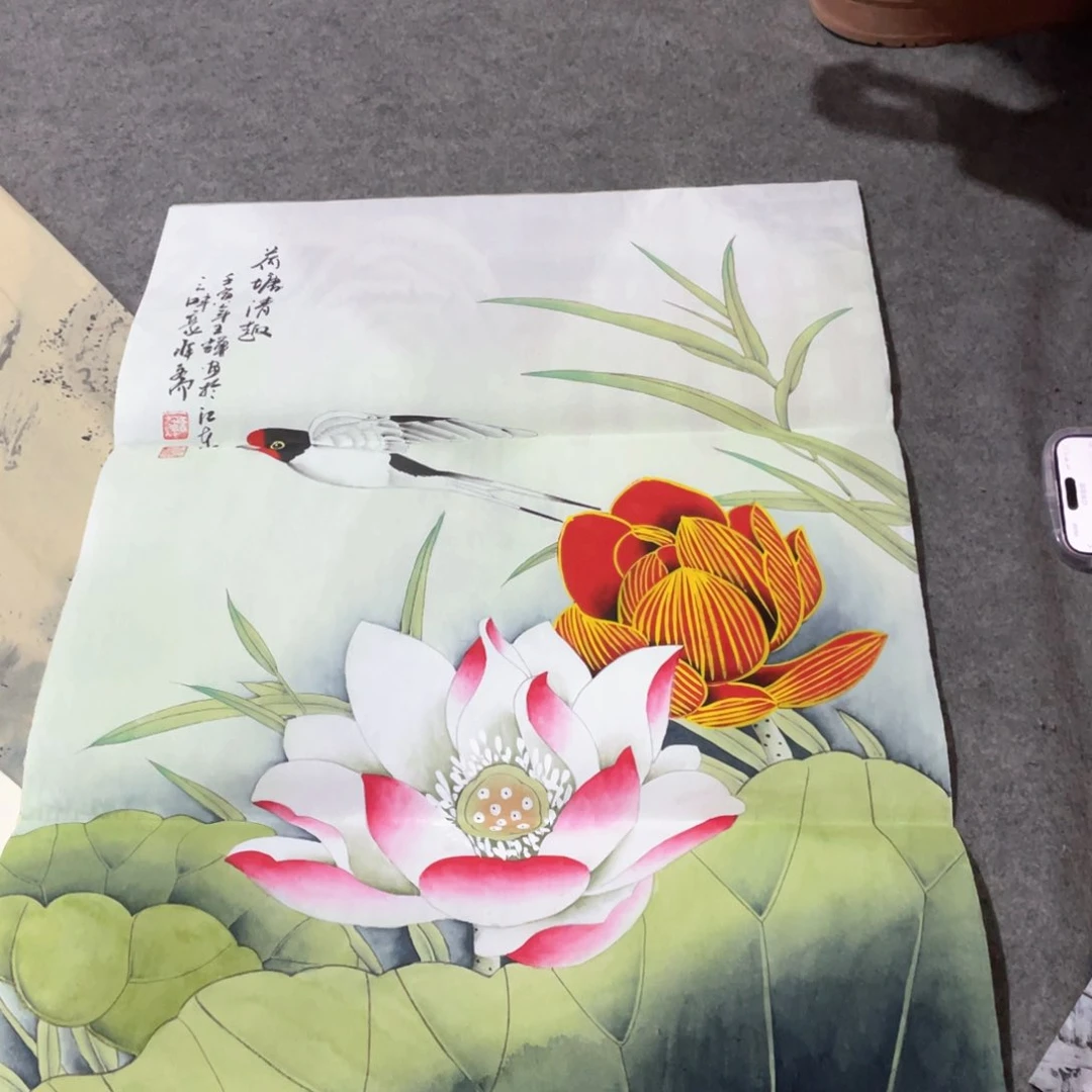 国画国画作者画心一张